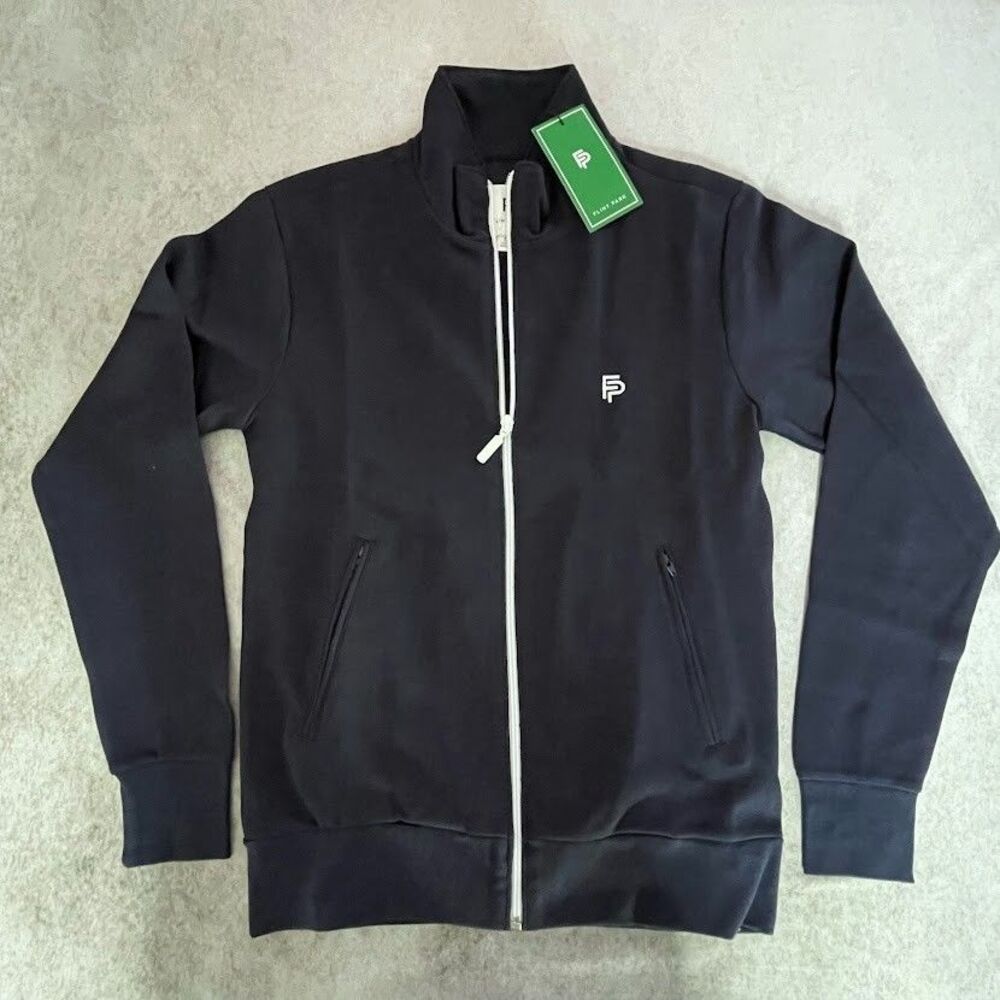 Flint Park Court Jacket Mens Small Navy Blue Full Zip Retro Track Jacket